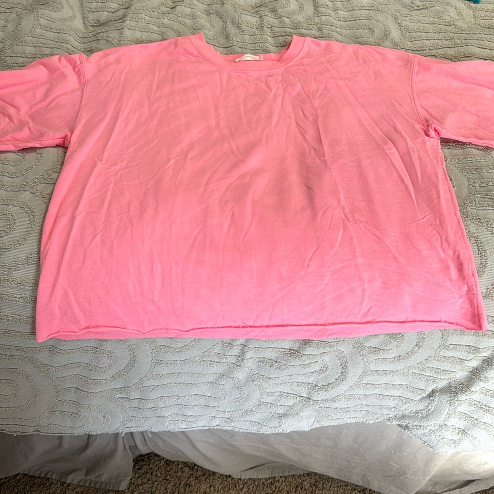 Zenana XL bright pink top